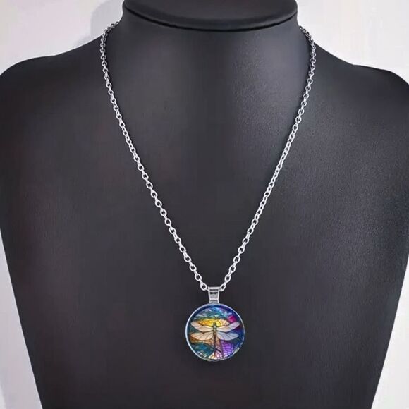 Wings of Change  Dragonfly Pendant Necklace - Picture 2 of 3